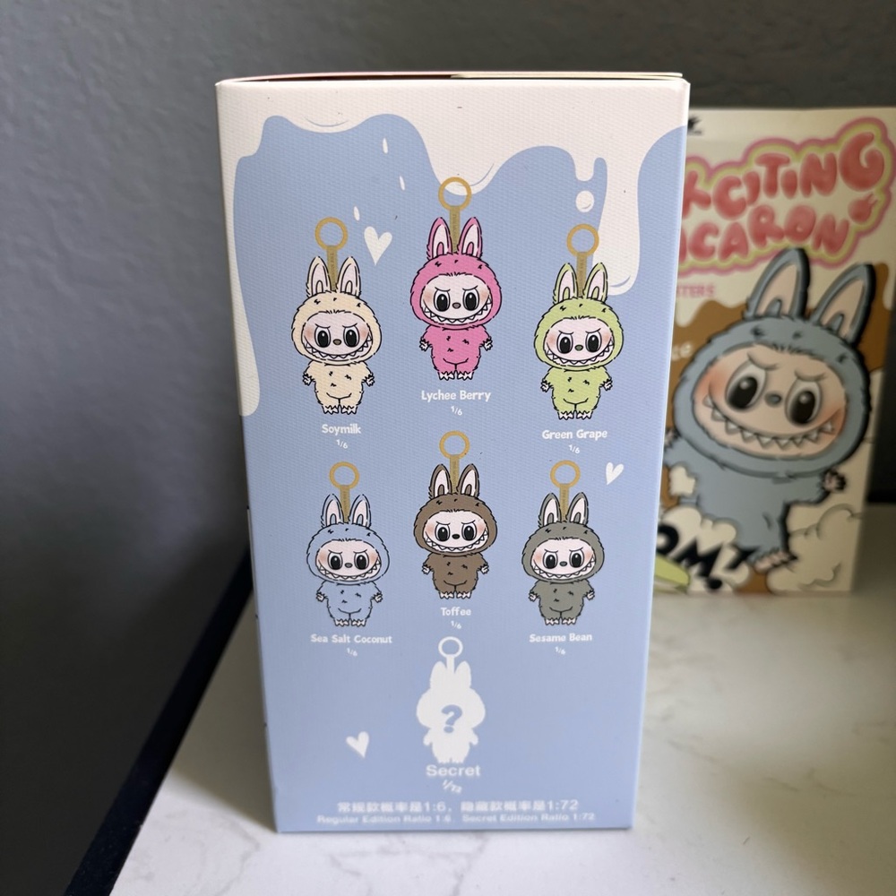 Sealed Labubu Exciting Macaron Pop Mart Official Sesame Bean - Picture 4 of 8